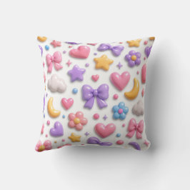 Süße Candy Pastell Icons Muster Kissen