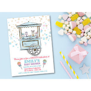 Süße Candy Shop Baby Shower Einladung