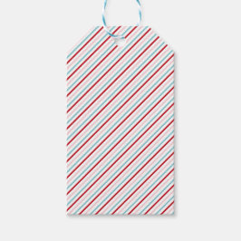 Süße Candy Stripe Rot Pink Blau Feiertag/Geburtsta Geschenkanhänger