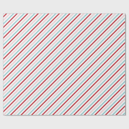 Süße Candy Stripe Rot Pink Blau Feiertag/Geburtsta Geschenkpapier