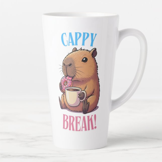 Süße Cappy-Pause Capybara-Kaffeetasse | Lustige An Milchtasse (Rechts)