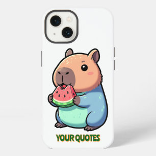 Süße Capybara beim Wassermelonenessen iPhone 13 Hülle