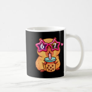 Süße Capybara-Bubble-Tea-Liebhaberin 6 7 Meme Kawa Kaffeetasse