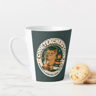 Süße Capybara Cool Teachers Club Retro Maßanfertig Milchtasse
