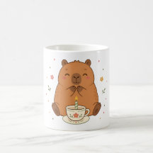 Süße Capybara-Geburtstagskerze Teetasse Tasse