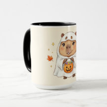 Süße Capybara-Geist-Halloween-Kawaii-Zweifarben-Ta