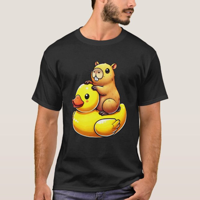 Süße Capybara-Gummiente T-Shirt (Vorderseite)