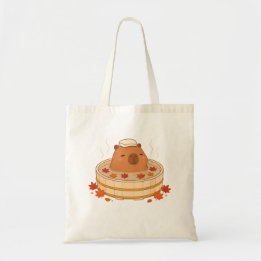 Süße Capybara-Herbst-Onsen-Ahornblatt-Tasche Tragetasche