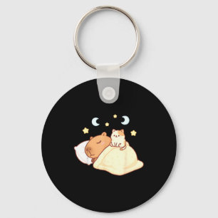Süße Capybara Kawaii Schlafanzug Sleepybara Katze Schlüsselanhänger
