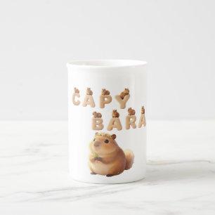 Süße Capybara-Keramik-Tasse, flauschige Tier-Kaffe Prozellantasse