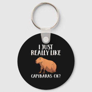 Süße Capybara-Kunst für Männer Frauen Kinder Tier Schlüsselanhänger