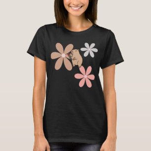 Süße Capybara mit Blume T-Shirt