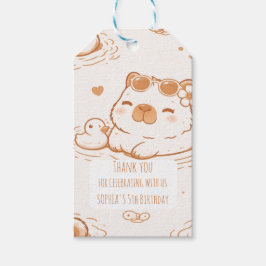 Süße Capybara mit Sonnenbrille Kinder Geburtstagsf Geschenkanhänger