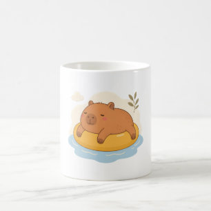 Süße Capybara-Pool-Schwimmhilfe Sommer-Chill-Tasse Kaffeetasse