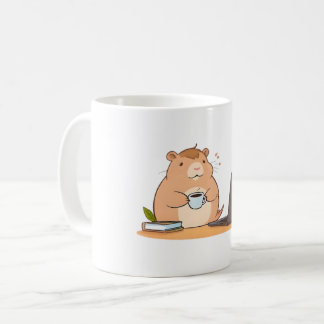 Süße Capybara-Programmierer-Coffee-Laptop-Design Kaffeetasse