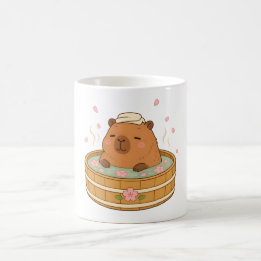 Süße Capybara Sakura Onsen Kirschblüten-Tasse Kaffeetasse
