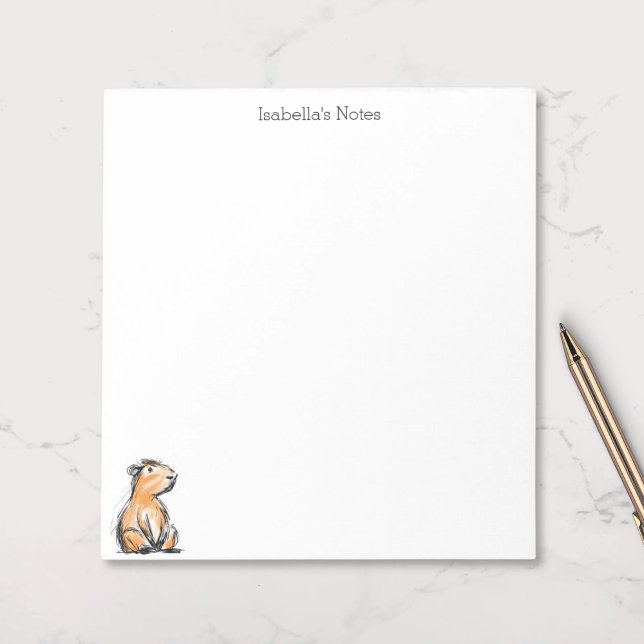 Süße Capybara-Skizze Doodle Notizblock (Von Creator hochgeladen)