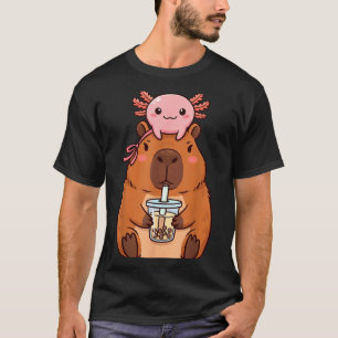 Süße Capybara trinkt Boba-Tee T-Shirt