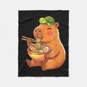 Süße Capybara und Schildkröte Rucksack Ramen Kawai Fleecedecke