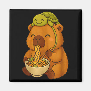 Süße Capybara und Schildkröte Rucksack Ramen Kawai Magnet