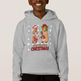 Süße Capybara-Weihnachtsfestparty Hoodie