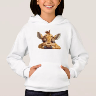 Süße Cartoon-Baby-Giraffe mit träumerischen Augen Hoodie