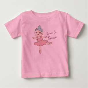 Süße Cartoon-Balletttänzerin Mädchen Baby T-shirt