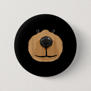 Süße Cartoon-Bären-Gesichtskostüm-Party Button