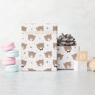 Süße Cartoon-Bären-Muster-Wrap-Rolle Geschenkpapier