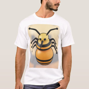 Süße Cartoon-Biene im minimalistischen 3D-Stil-Des T-Shirt