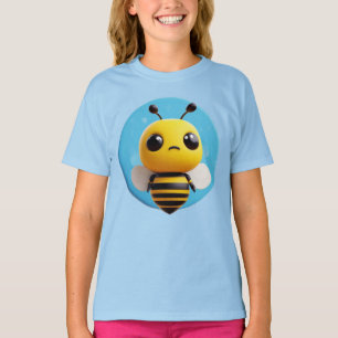 Süße Cartoon-Biene mit großen Augen T-Shirt