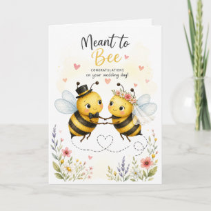 Süße Cartoon-Bienen-Hochzeitskarte – Für die Biene Karte