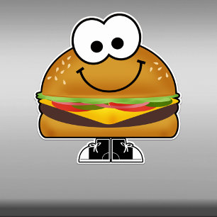 Süsse Cartoon Cheeseburger Vinyl Sticker