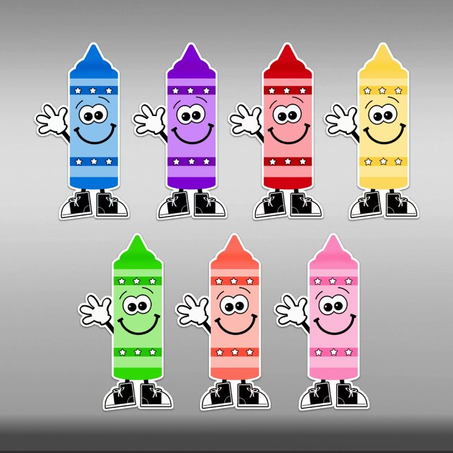 Süsse Cartoon Crayons Vinyl Stickers Aufkleber (Von Creator hochgeladen)