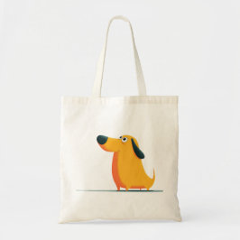 Süße Cartoon-Dachshund-Illustration – Lustiger Sau Tragetasche
