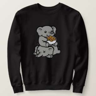 Süße Cartoon-Elefanten, die Erdnüsse essen, lustig Sweatshirt