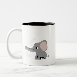 Süße Cartoon-Elefanten-Keramik-Kaffeetasse - Liebl Zweifarbige Tasse