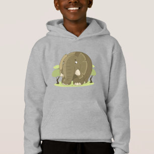 Süße Cartoon-Elefanten-Natur-Abenteuer Kinder Hoodie