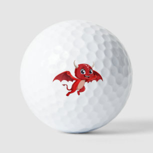 Süße Cartoon fliegender Teufel Golfball