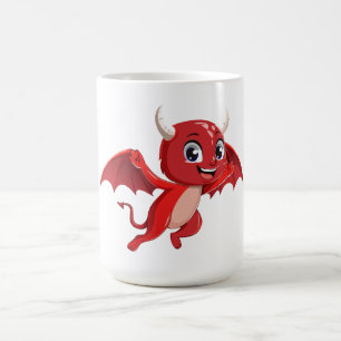 Süße Cartoon fliegender Teufel Kaffeetasse