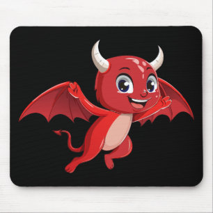 Süße Cartoon fliegender Teufel Mousepad
