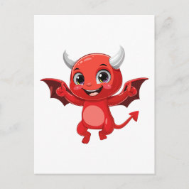 Süße Cartoon fliegender Teufel Postkarte