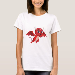 Süße Cartoon fliegender Teufel T-Shirt