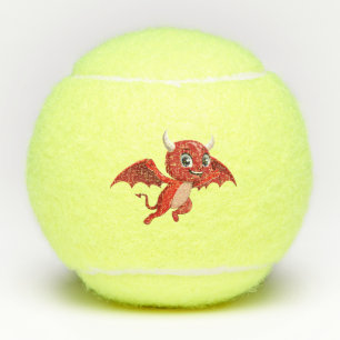 Süße Cartoon fliegender Teufel Tennisbälle