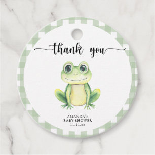 Süße Cartoon-Frosch-Baby-Party Danke Geschenkanhänger
