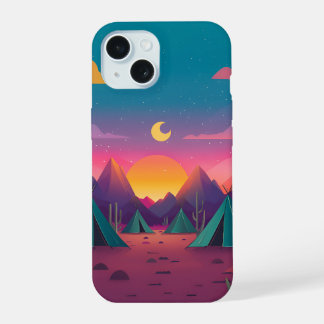 Süße Cartoon-gedruckte iPhone-Hülle Wandbild iPhone 15 Hülle