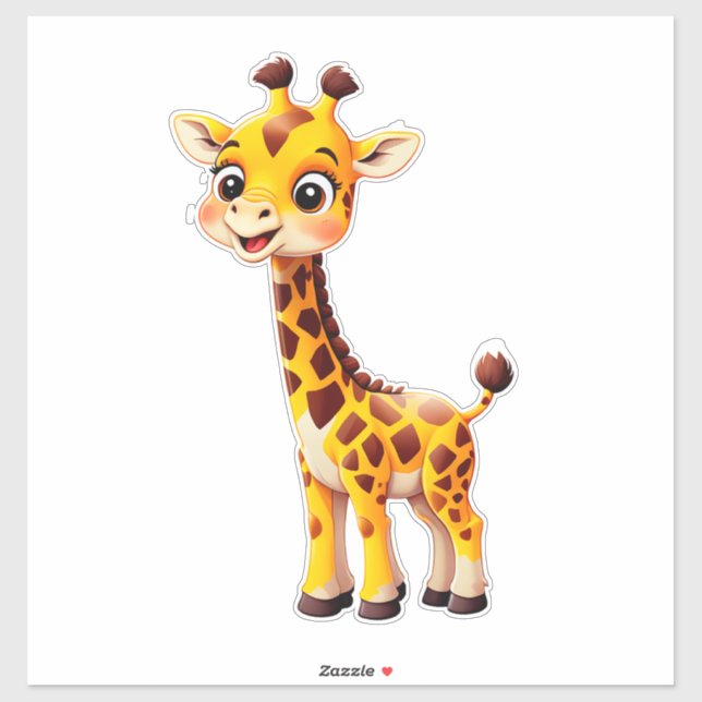 Süße Cartoon-Giraffe Aufkleber (Blatt)