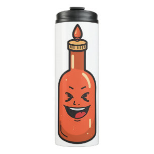 Süße Cartoon-Hot-Sauce-Flasche-Meme Thermosbecher