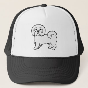 Süße Cartoon-Hund-Illustration eines Coton De Tule Truckerkappe