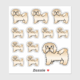 Süße Cartoon-Hund-Illustrationen eines rehbraunen Aufkleber